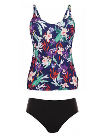 Anita Beach Malaika Tankini set Blue print