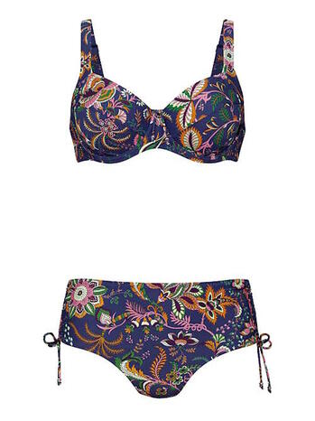 ROSA FAIA BADMODE Sibel Madeira Paarsd/Print bikini set