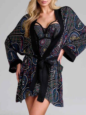 Marlies Dekkers Beach Ecclesia Black/Print Kimono