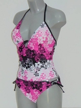 Shiwi Modern Flora weiß/pink tankini set