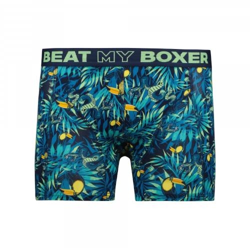 Schlag meinen Boxer Toucan Jungle blau/print boxershort