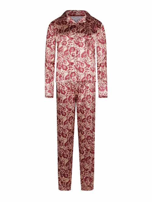 Charlie Choe Flower Power weinrot pyjama