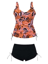 Rosa Faia Bademode Malaika orange/print tankini set