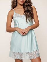 LingaDore Nacht Jade Blue  slipdress