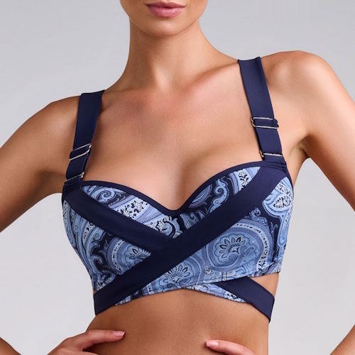 Marlies Dekkers Bademode Cache Coeur blau/print gemoldefer bikini bh