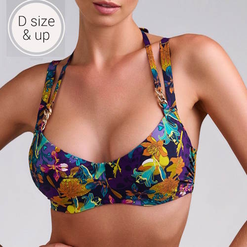 Marlies Dekkers Bademode Acapulco violett/print unwattierter bikini bh