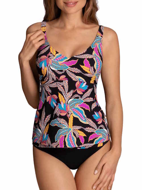 Rosa Faia Bademode Noemi schwarz/print tankini top